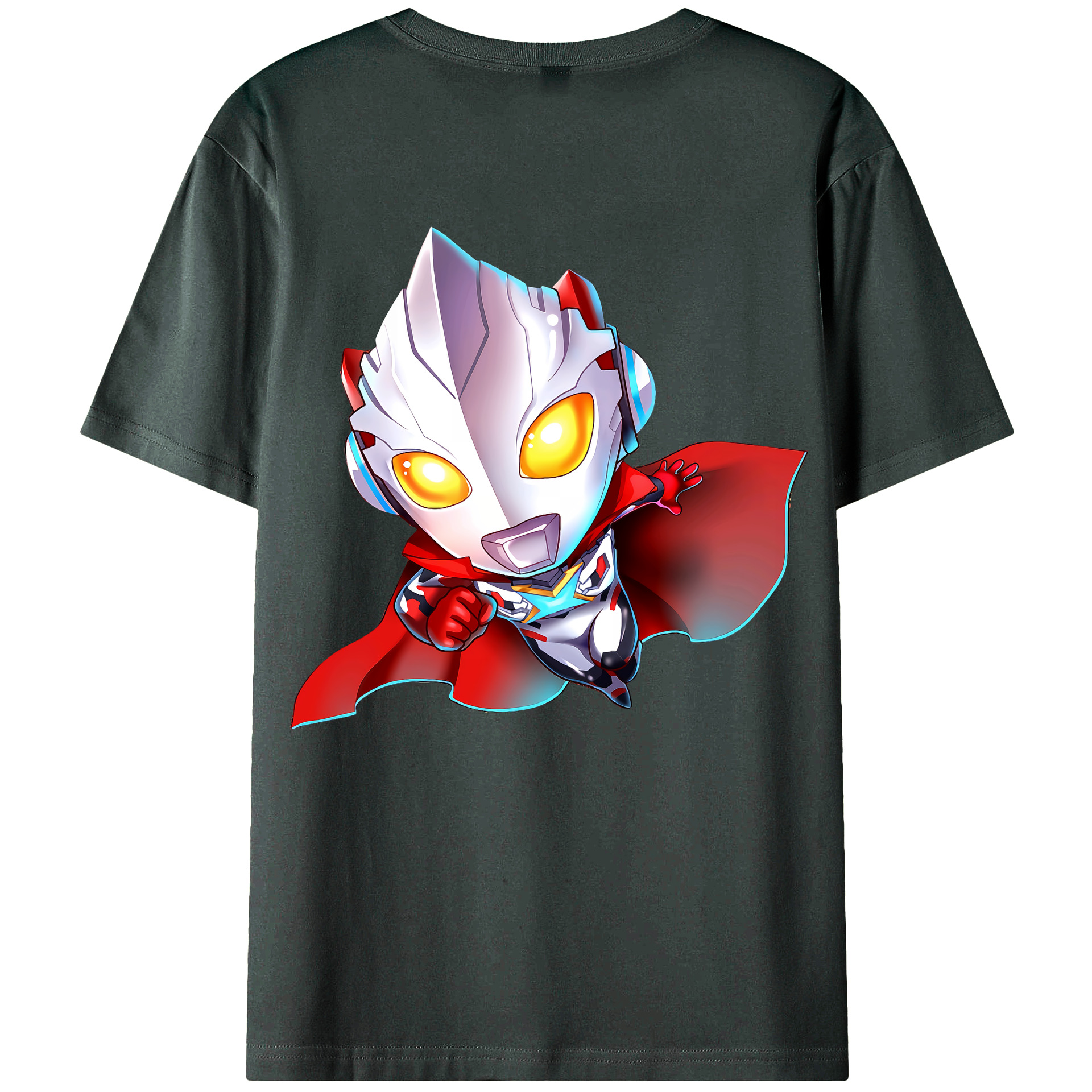 （画像用） ウルトラマン Ultraman 綿100％ メンズ半袖Tシャツ（バックプリント） 通気性